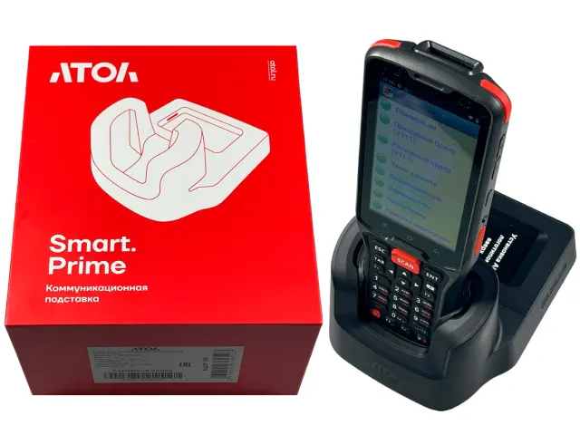 Зарядный кредл на 1 ТСД и 1 АКБ для ТСД Атол Smart Prime (зарядка, обмен данными, слот для доп АКБ) 57109 57109