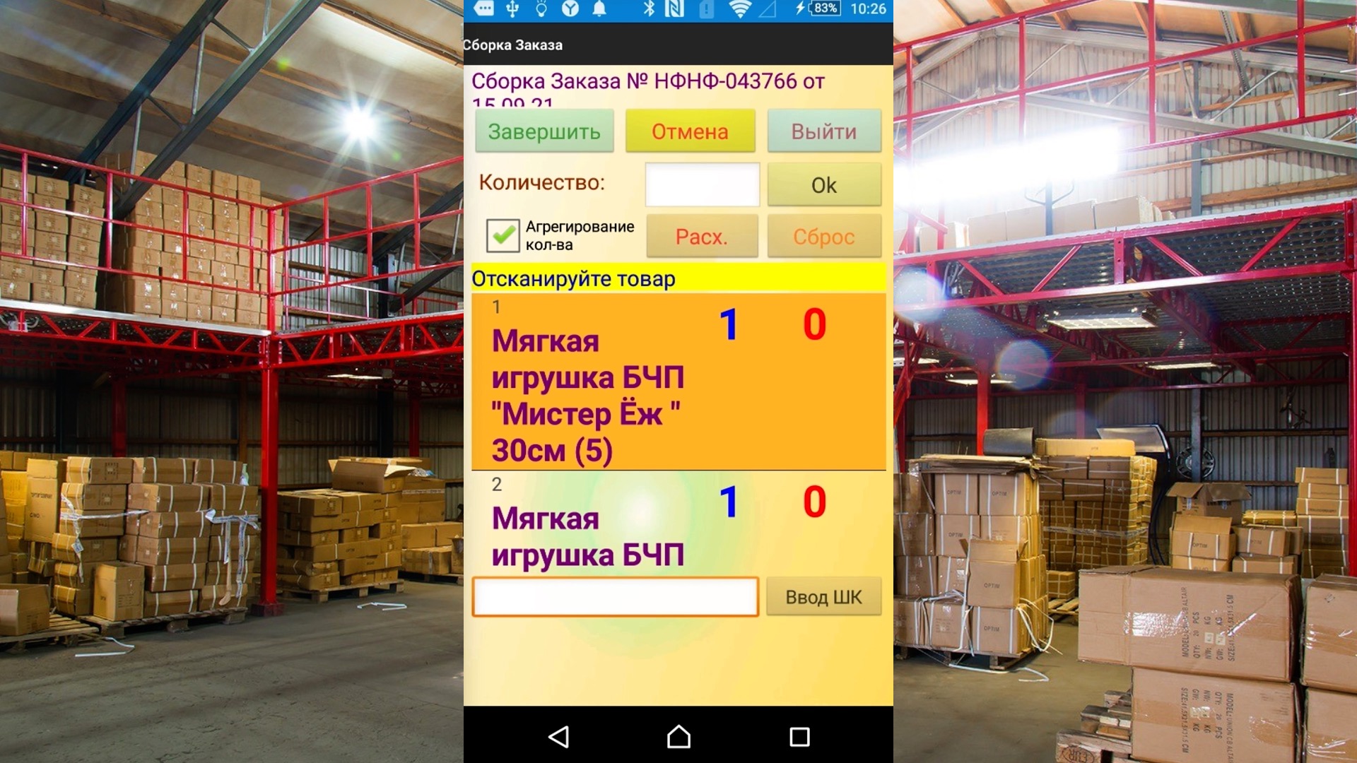 Сборка заказа на ТСД в программе AllegroCount