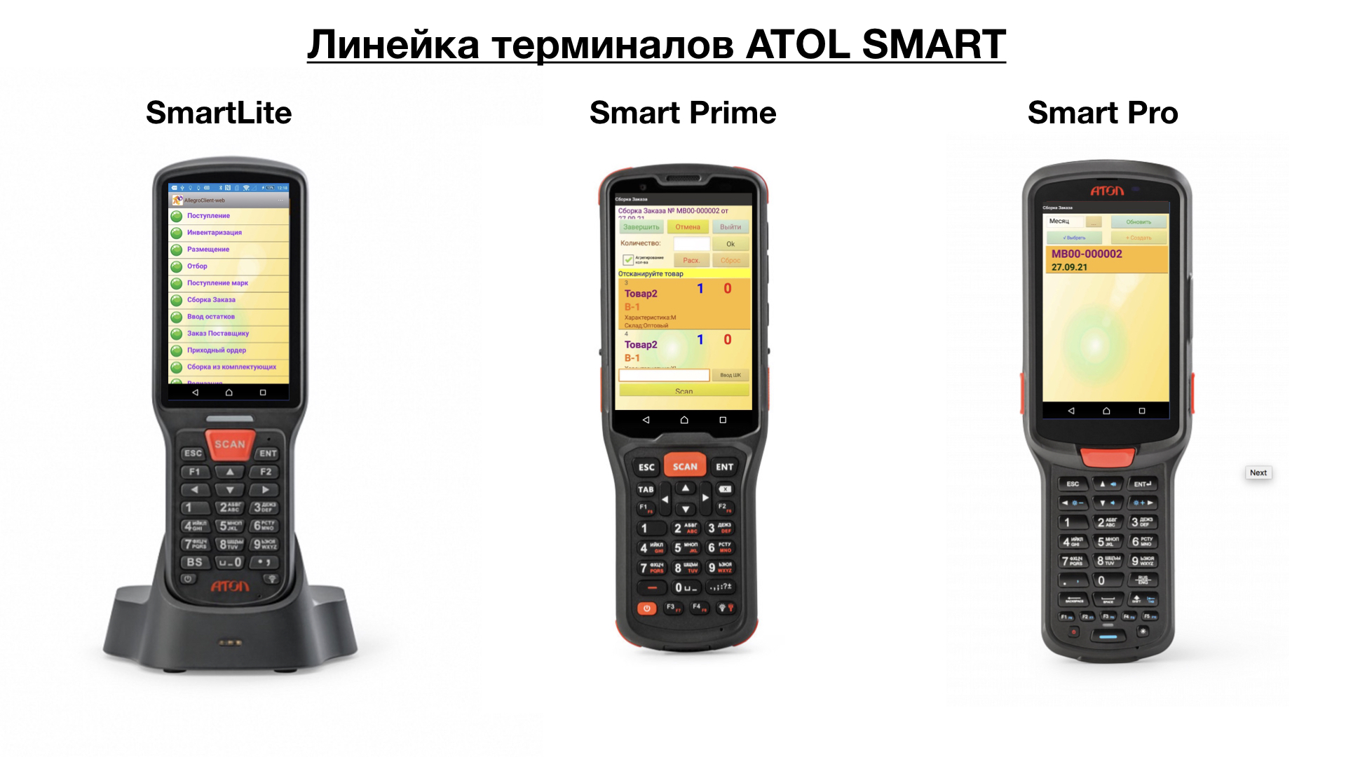 Линейка терминалов ATOL SMART.