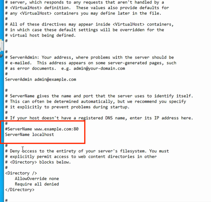 ServerName Apache