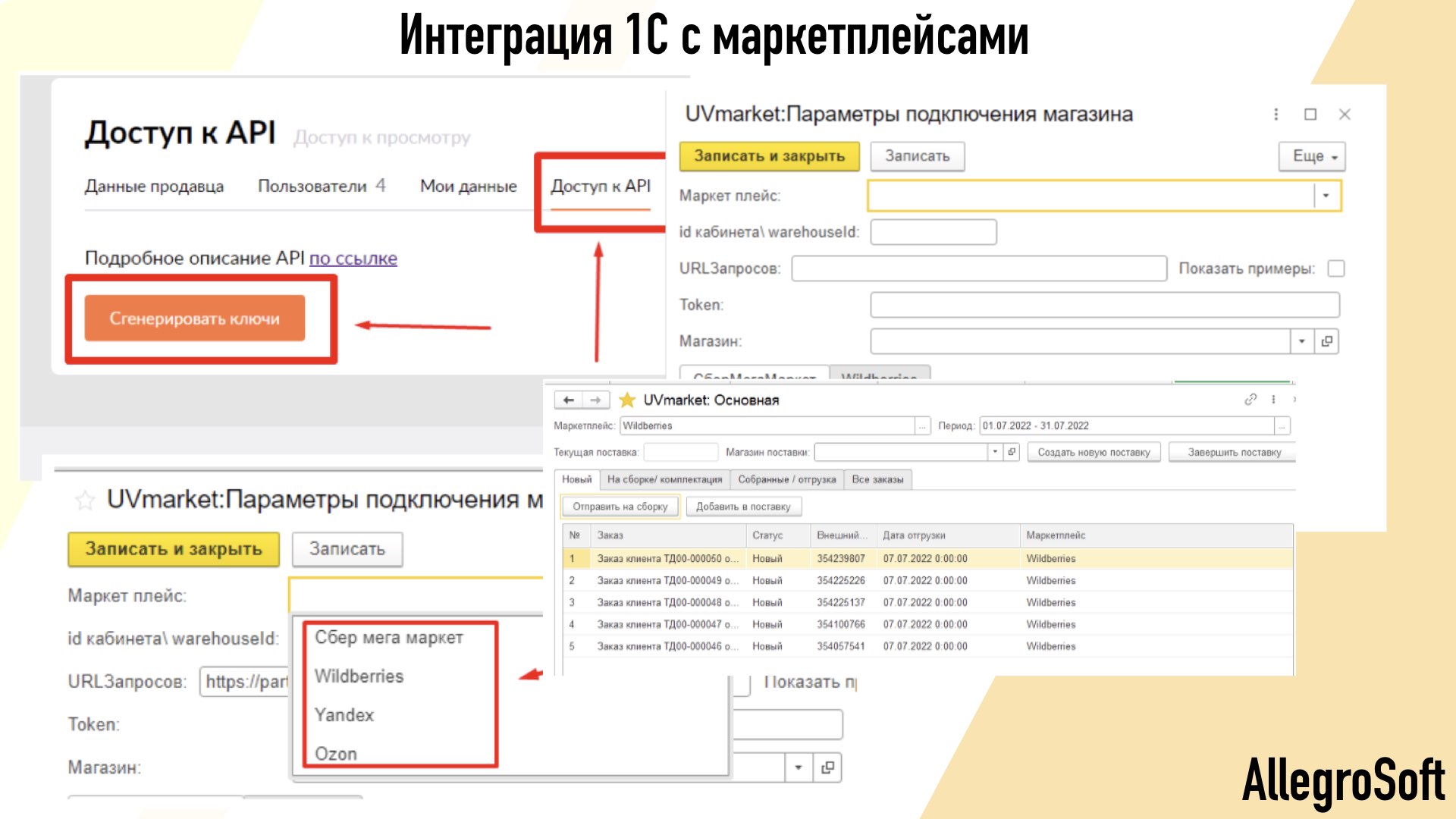 Модуль интеграции 1С с маркетплейсами