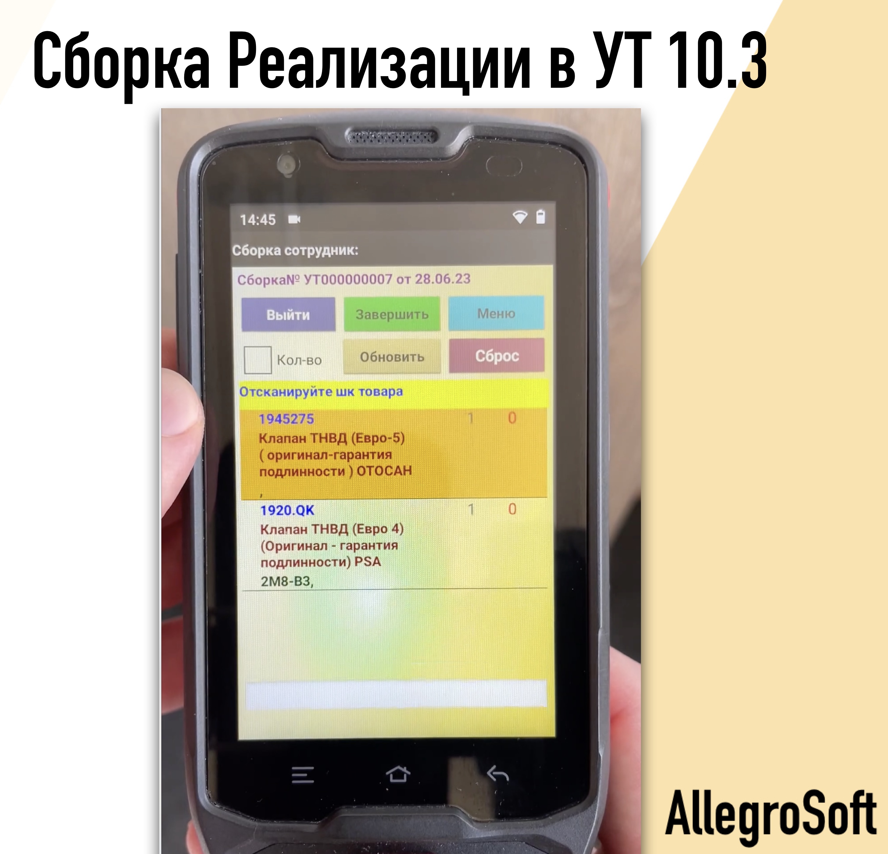 Накладная на ТСД