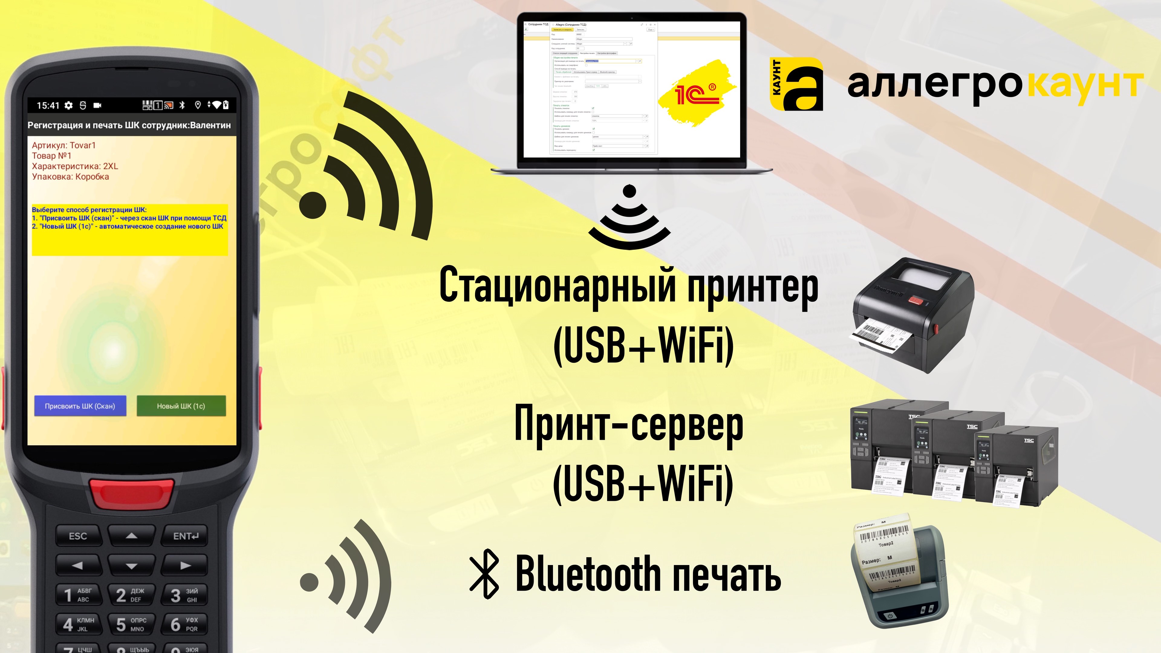 Варианты мобильной печати ТСД